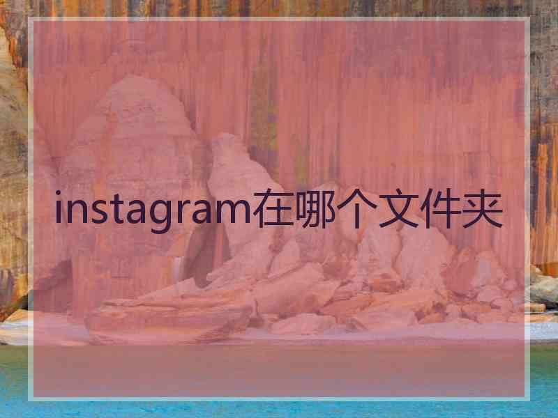 instagram在哪个文件夹