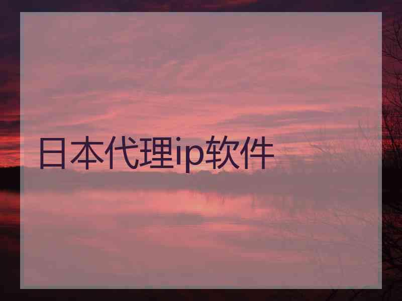 日本代理ip软件