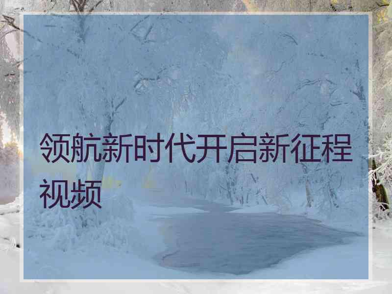 领航新时代开启新征程视频