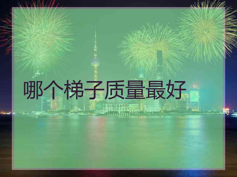 哪个梯子质量最好