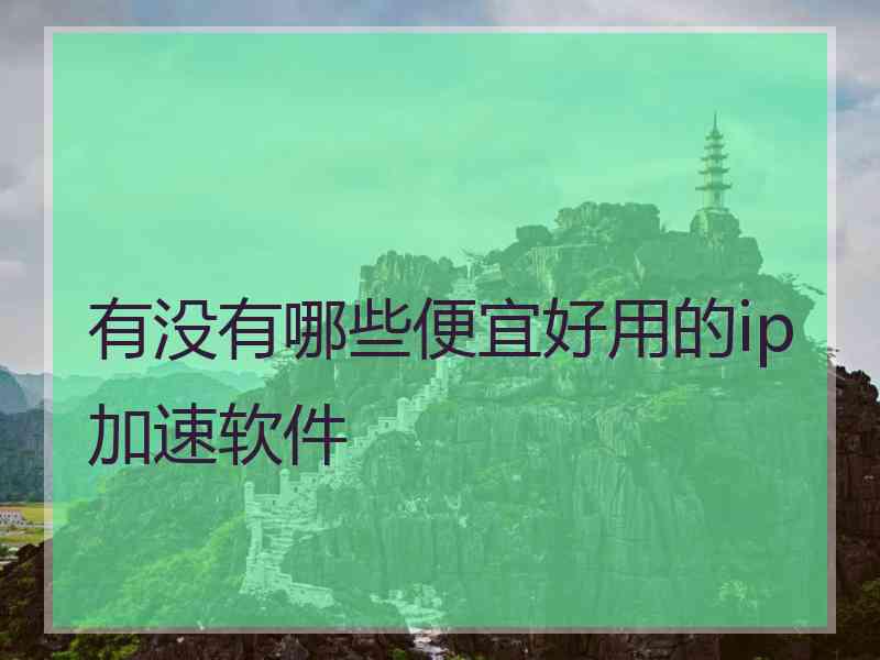 有没有哪些便宜好用的ip加速软件