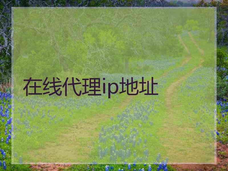 在线代理ip地址