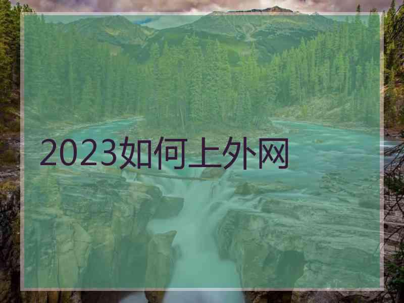 2023如何上外网