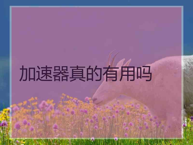 加速器真的有用吗