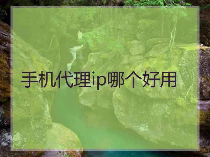 手机代理ip哪个好用