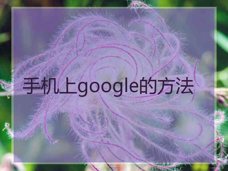 手机上google的方法