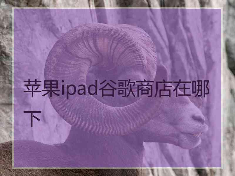 苹果ipad谷歌商店在哪下