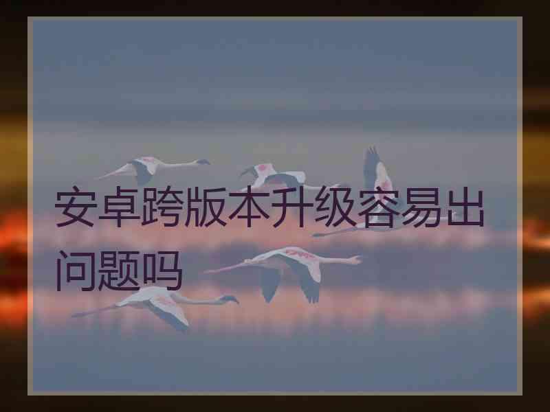 安卓跨版本升级容易出问题吗