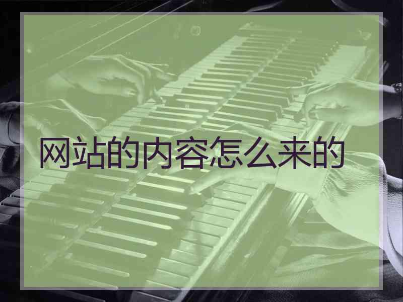 网站的内容怎么来的