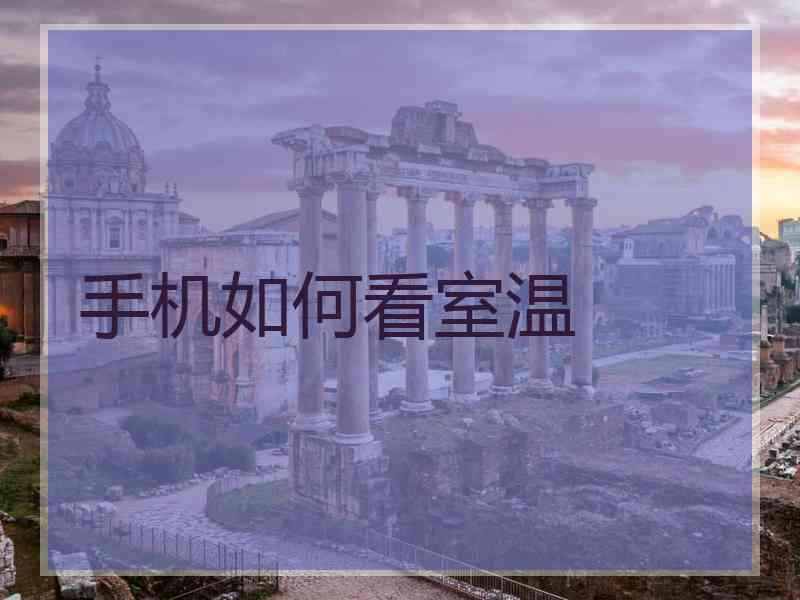 手机如何看室温
