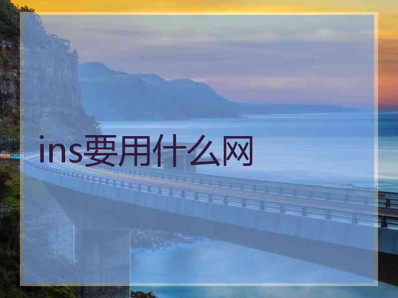 ins要用什么网